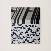 Modernes Schwarzweiß-Gebäude in Hongkong Puzzle (Vertikal)