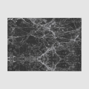 Modernes Schwarzweiss-Imitat-Marmormuster Seidenpapier