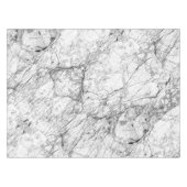 Modernes Schwarzweiss-Imitat-Marmormuster Tischdecke (Vorderseite (Horizontal))