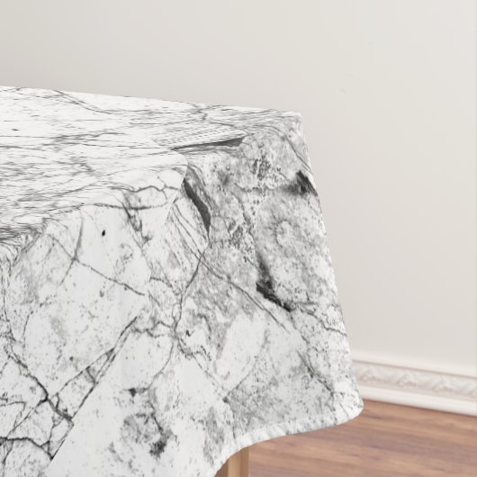 Modernes Schwarzweiss-Imitat-Marmormuster Tischdecke (Beispiel)