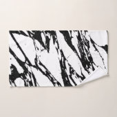 Modernes Schwarzweiss-Marmormuster Badhandtuch Set (Handtuch)