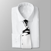 Modernes Schwarzweiss-Marmormuster Krawatte (Gebunden)