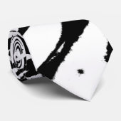 Modernes Schwarzweiss-Marmormuster Krawatte (Gerollt)