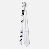 Modernes Schwarzweiss-Marmormuster Krawatte (Rückseite)