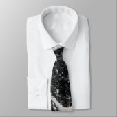 Modernes Schwarzweiss-Marmormuster Krawatte (Gebunden)