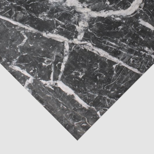 Modernes Schwarzweiss-Marmormuster Seidenpapier (Ausschnitt)