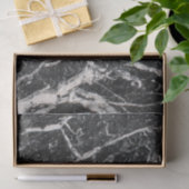 Modernes Schwarzweiss-Marmormuster Seidenpapier (Geschenk)