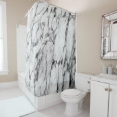 Modernes Schwarzweiss-Mode-Marmor-Muster Duschvorhang (Beispiel)