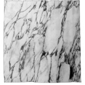 Modernes Schwarzweiss-Mode-Marmor-Muster Duschvorhang (Vorderseite)