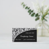 Modernes Schwarzweiss-Muster Visitenkarte (Stehend Vorderseite)