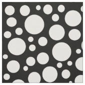 Modernes Schwarzweiss-Tupfen-Muster Stoff (Muster)