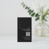 Modernes Schwarzweiß-UAWG mit QR-Code Visitenkarte (Stehend Vorderseite)