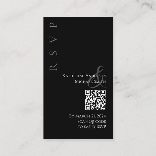 Modernes Schwarzweiß-UAWG mit QR-Code Visitenkarte (Vorderseite)