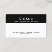 Modernes Schwarzweiss Visitenkarte (Vorderseite)