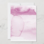 Modernes Schwarzweiss-Watercolor-Tee-Party-Rosa Einladung (Rückseite)