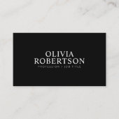 Modernes Schwarzweiß-Weiß-Minimalistisches Berufli Visitenkarte (Vorderseite)