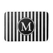 Modernes Schwarzweiß-Weiß-Monogramm Badematte (Vorderseite)