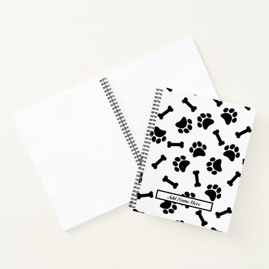 Modernes Schwarzweiß-Weiß-Papier - benutzerdefinie Notizblock (Innenseite)