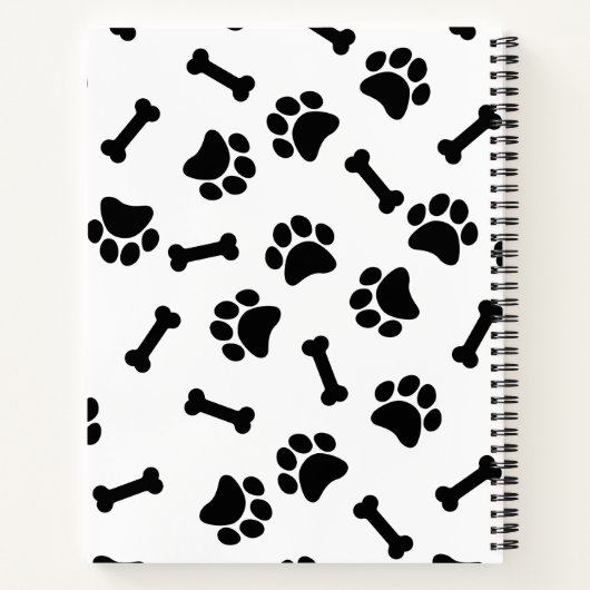 Modernes Schwarzweiß-Weiß-Papier - benutzerdefinie Notizblock (Rückseite)