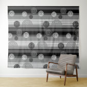 Modernes Schwarzweißdesign Wandteppich (Beispiel (Horizontal))