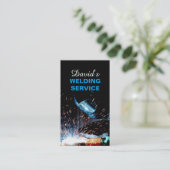 Modernes Schweißservice und Foto für die Fertigung Visitenkarte (Stehend Vorderseite)