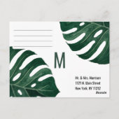 Modernes Schweizer Tropenkäse Leaf Gold UAWG Postkarte (Rückseite)