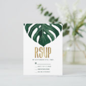 Modernes Schweizer Tropenkäse Leaf Gold UAWG Postkarte (Stehend Vorderseite)