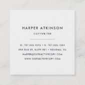 Modernes Schwimmbad Blau und Weiß grenzt an Quadratische Visitenkarte (Rückseite)