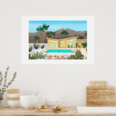 Modernes Schwimmbad Haus aus dem Mittelalter Extra Poster (Küche)