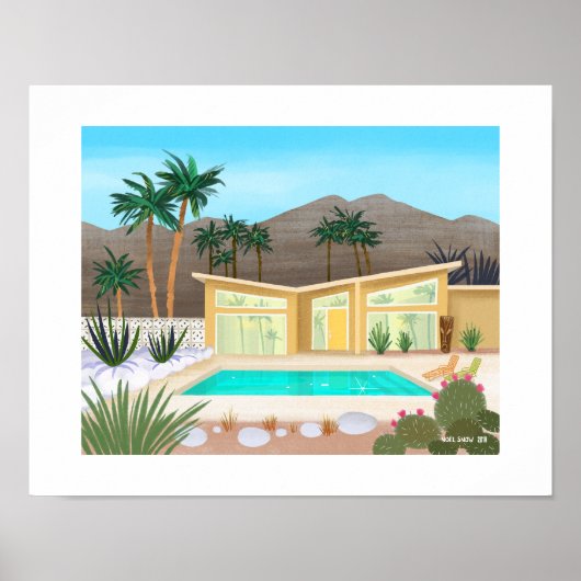 Modernes Schwimmbad House Kunst Printing Poster (Vorne)