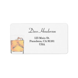 Modernes Scotch Glass Adressaufkleber