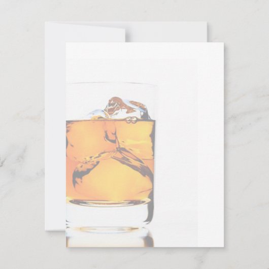 Modernes Scotch Glass Einladung (Rückseite)