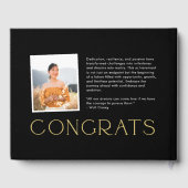 Modernes Scrapbook Graduation Party Gästebuch (Rückseite)