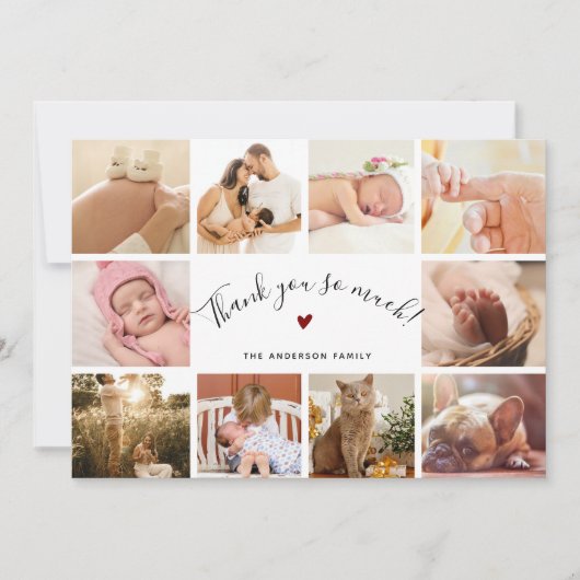 Modernes Script 10 Recién nacido de Collage de fot (Vorderseite)