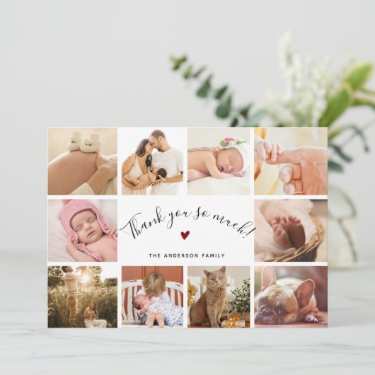 Modernes Script 10 Recién nacido de Collage de fot (Stehend Vorderseite)