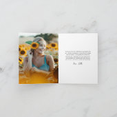 Modernes Script 2 Foto Abschluss Dankeskarte (Innenseite)