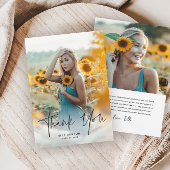 Modernes Script 2 Foto Abschluss Dankeskarte