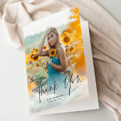 Modernes Script 2 Foto Abschluss Dankeskarte