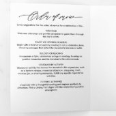 Modernes Script 2-Foto-Beerdigung/Gedenkfeier Dreifach-gefaltete Programmkarte (Innen Erste Seite)