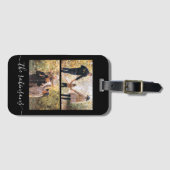 Modernes Script 2 Foto Collage Gepäcktag Gepäckanhänger (Vorderseite (Horizontal))