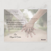 Modernes Script 2-Foto Vielen Dank Postcard Postkarte (Rückseite)