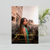 Modernes Script 2 Fotos Abschluss Ankündigung (Stehend vorne)