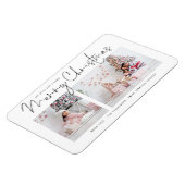 Modernes Script 2 Fotos Frohe Weihnachtsfeiertage Magnet (Linke Seite)