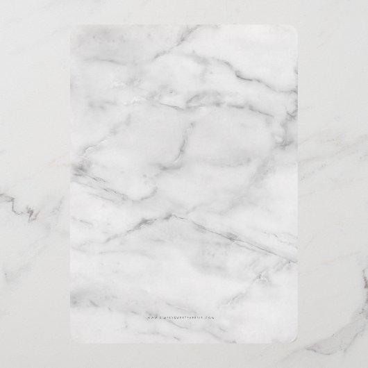 MODERNES SCRIPT 30. Party Schwarz-weißes Gold Folieneinladung (Rückseite)