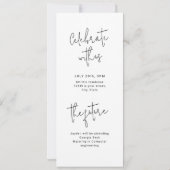 Modernes Script 3 Foto Abschluss Ankündigung (Rückseite)