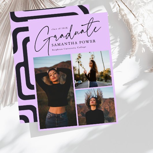 Modernes Script 3 Fotos Geometrischer Abschluss Ankündigung