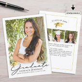 Modernes Script 4 Foto Abschluss Ankündigung