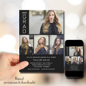 Modernes Script 4 Foto Abschluss Einladung