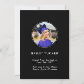 Modernes Script 4-Foto Arch Abschluss Ankündigung (Rückseite)