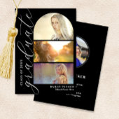 Modernes Script 4-Foto Arch Abschluss Ankündigung